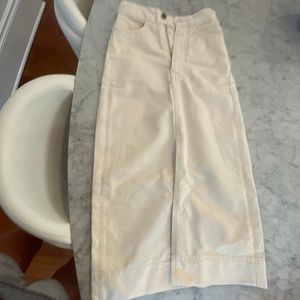 GOOP cream denim long skirt